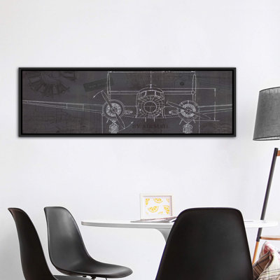 «Plane Blueprint IV» par Marco Fabiano - impression d'art panaromique