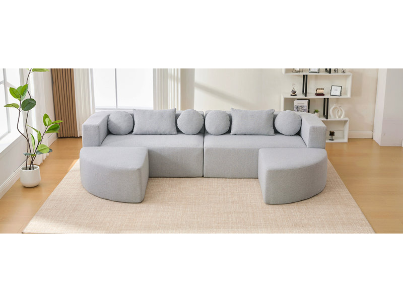 Canapé modulaire Boneless Couch, Gris