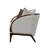 Houston Bouclé 2-Seater Loveseat - Pebble Gray/Walnut