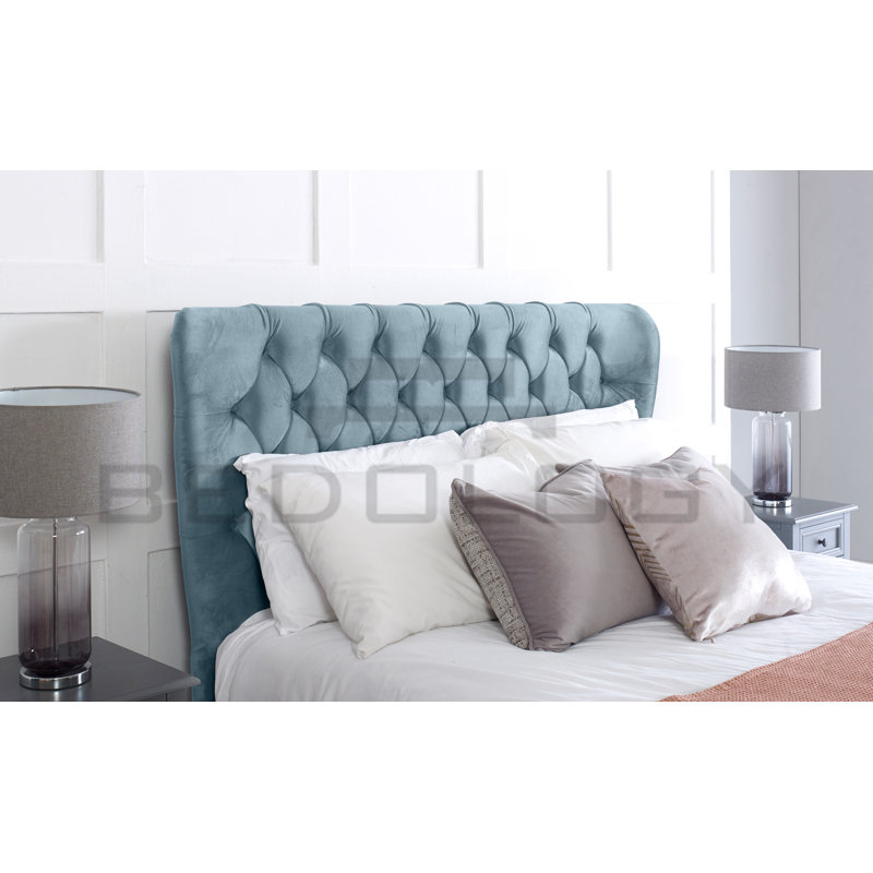 Jayvion Upholstered Bed, Single (90x190cm), Green