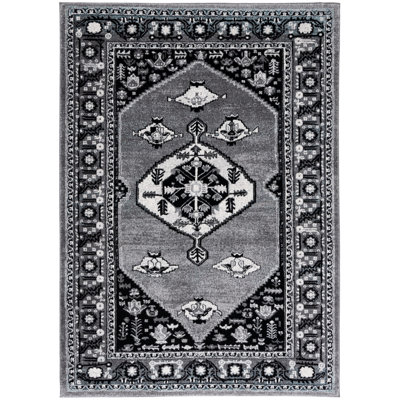 Tapis gris / noir Evanoff 262
