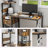 Computer Desk With Power Outlet & Storage Shelves, Study Writing Table With USB Ports Charging Station, PC Desk Workstation For Home Office-442835590