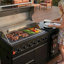 Ensemble de cuisine d'extérieur modulaire de 63 po x P 25 po x H 48 po avec barbecue à 6 brûleurs, réfrigérateur et comptoir en granite