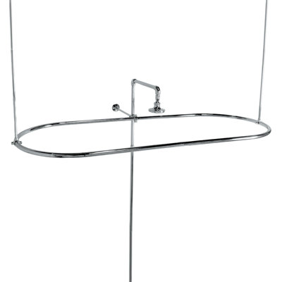 Barre de douche ovale en laiton, entretoise de 36 po par Strom Living