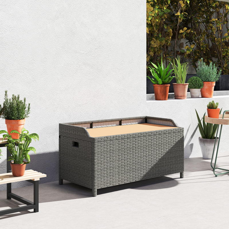 PE Rattan Outdoor Bench