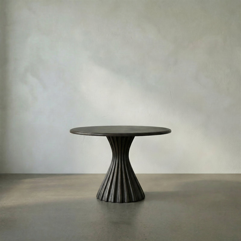 Osiris Round Mahogany Wood Dining Table