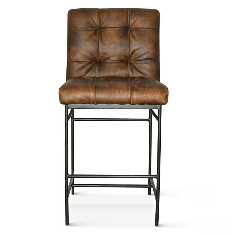 Chaise de comptoir Brisbane Stockton en whisky antique