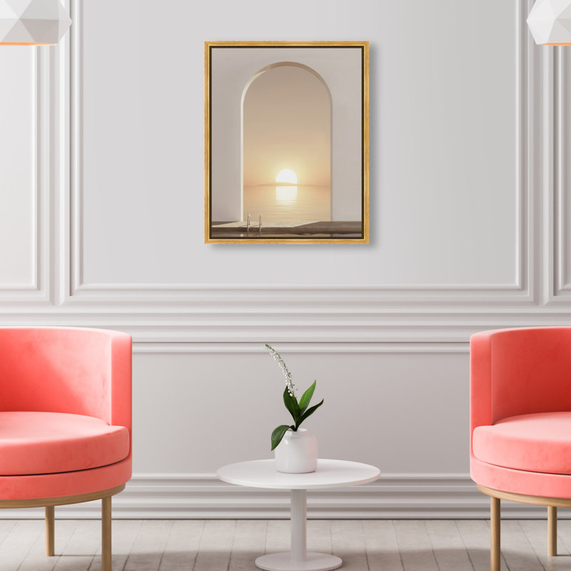 Sunset Warmth Print by Oliver Gal, 17"H x 21"W, Gold Floater Frame