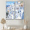 «Greek Santorini Odyssey III», art mural sur toile blanche à 2 panneaux