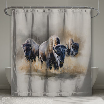 Rideaux de douche Bison In Grassland