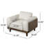 Fauteuil club en polyester 31 po Taneal-100483435