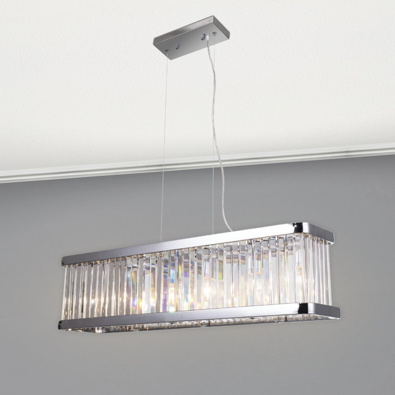 Fairbury 5 - Light Kitchen Island Pendant, Polished Chrome