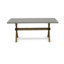Ensemble de table de cuisine 9 pièces comprenant une table de salle à manger rectangulaire avec pieds en X et 8 chaises de salle à manger Parson en tissu kaki foncé-139488032-139488037