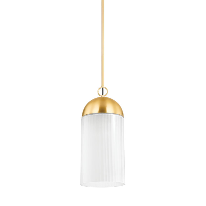 Luminaire suspendu 1 lumière Emory, Laiton vieilli
