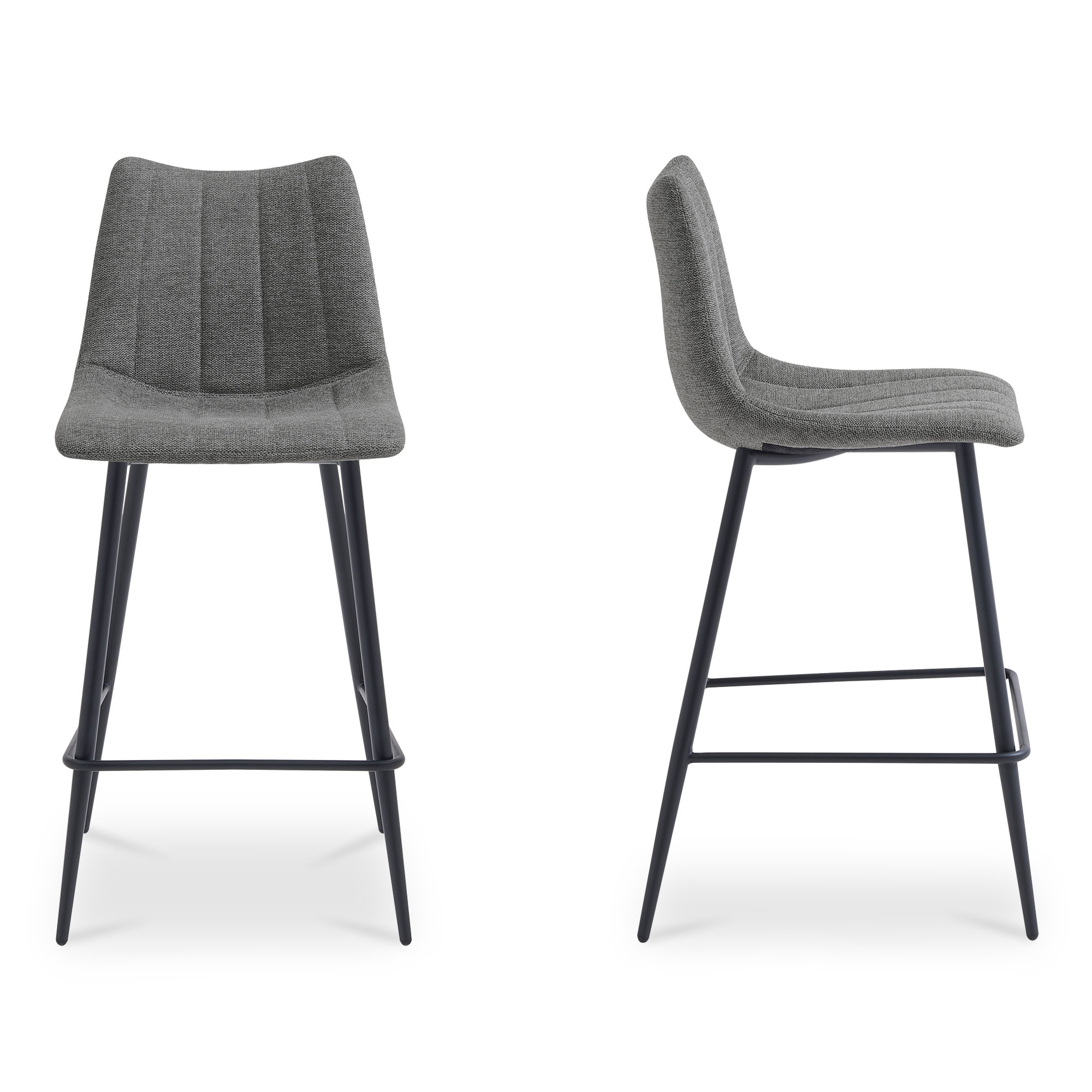 Finnigan Counter & Bar Stool, Dark Gray/Fabric, Bar Stool (30" Seat Height)