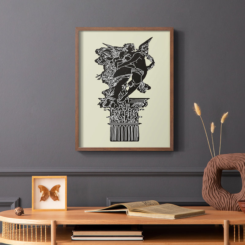 Magic Garden I, reproduction encadrée - bois massif, Brun, H 20 po x l 16 po
