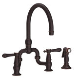 Chesterfield Kitchen Bridge Faucet with Side Spray