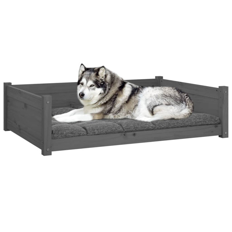 Solid Wood Pet Bed, Wax Brown, 28cm H x 105.5cm W x 75.5cm D