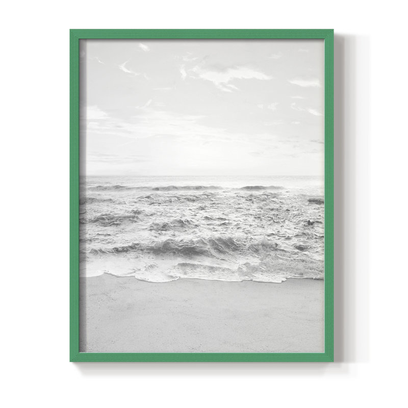 «Gentle Tides I», reproduction encadrée - bois massif, H 30 po x l 24 po, Vert