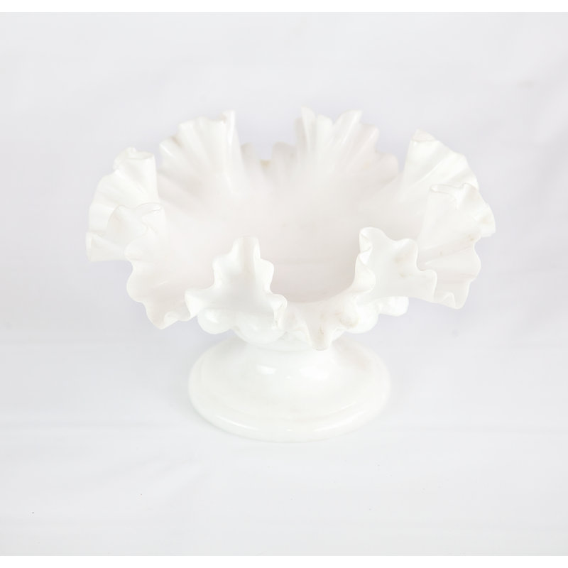 Handmade Marble Decorative Bowl, 7" H x 12" W x 12" D