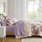 Floral Comforter Set with Bed Sheets Taupe King