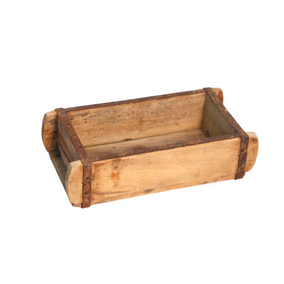 Handmade Reclaimed Wood Brick Mould Decorative Box - Vintage Storage Container, Hand Finished Rustic Home Décor Accent & Home