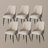 HOBART 7 Pieces Modern Dining Table Sets For 6, Sintered Stone Dining Table With 6 Chairs, Rectangular Dining Room Sets-2073042691-2073042688-2073042692