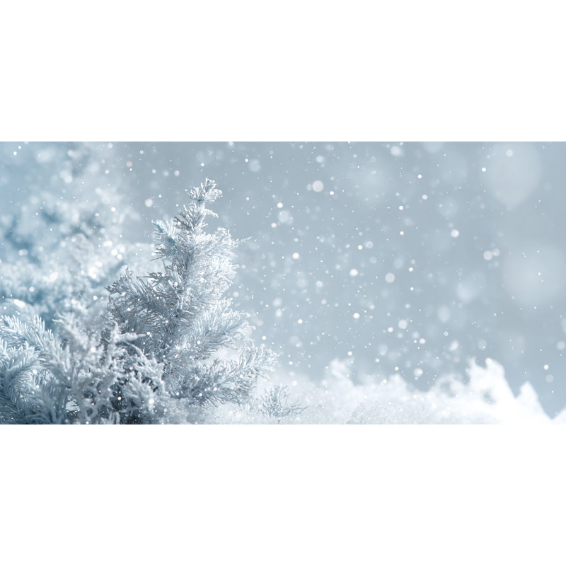 Art mural sur toile Frosted Pine Meadow, 24 po x 48 po