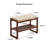Sit & Store Walnut Brown Solid Beech Wood Entryway Shoe Bench with Plush Cushion