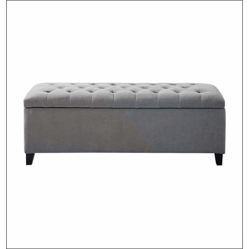 Banc de rangement capitonné à fermeture douce