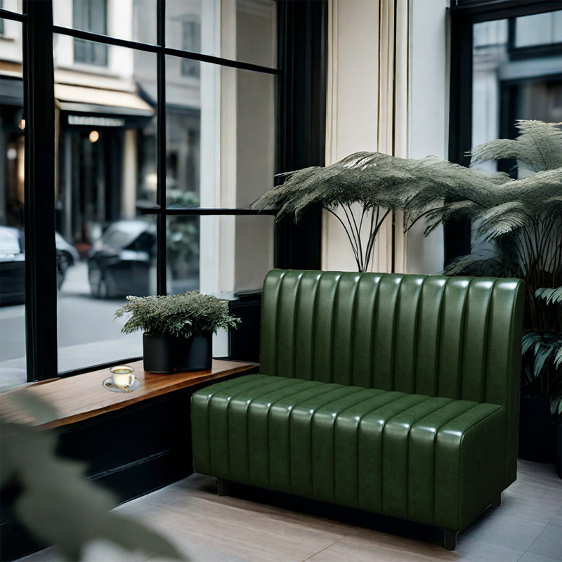 Banc de rangement pour restaurant Bistro, Vert foncé