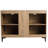 48" Bathroom Vanity With Double Resin Sink - Freestanding, Modern Appeal, Door, Spacious Storage, Imitative Oak, Plywood Cabinetry Freestanding Flair, Door Hinge, Storage Area, Sinks, Oak Shade,