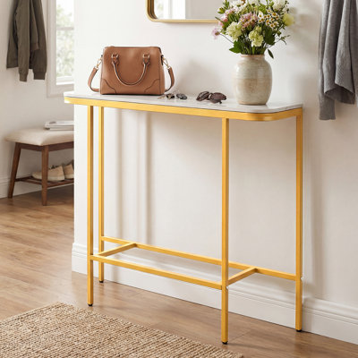 110cm Stone Top Console Table