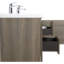 Meuble-lavabo mural moderne en bois d'ingénierie au design épuré pour l'élégance de la salle de bain