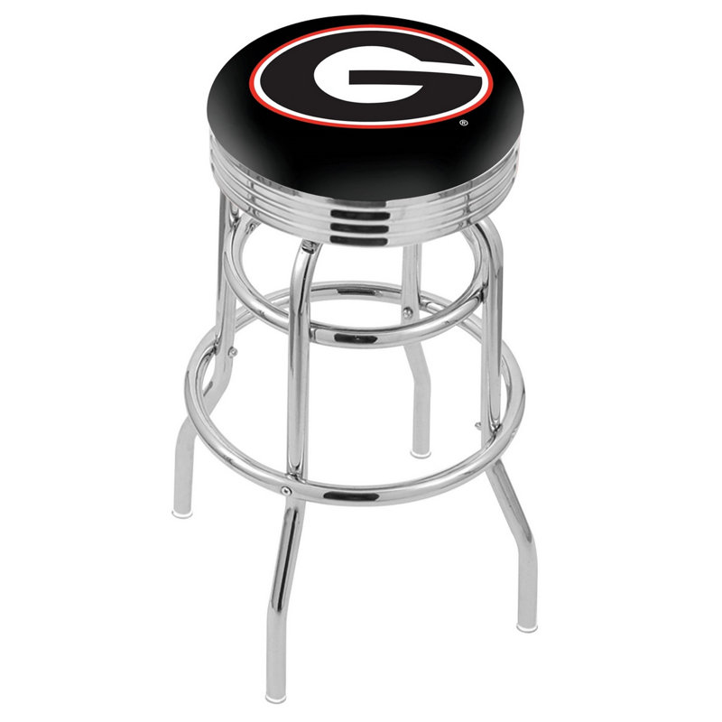 NCAA Bar & Counter Stool, Georgia, Bar Stool (30" Seat Height)