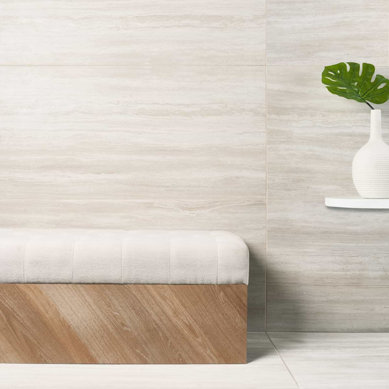 Nashville White 24X48 Matte Porcelain Tile, Beige Matte