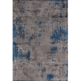 Rapture Gray/Blue Abstract Luxury Area Rug