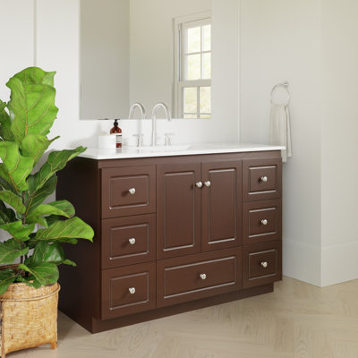 Meuble-lavabo en aulne foncé l 49 po x P 22 po x H 35 po Ultraline