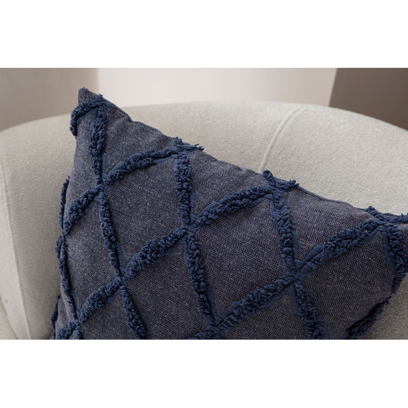 Housse de coussin bleu Premium 16,9 po x 16,9 po | 100% polyester, lavable à la machine, densité du tissu doux: 3,5 oz / m² | Parfait pour le salon, la chambre à coucher et la décoration extérieure | Conception élégante et durable