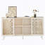 Armoire en bois massif de style Mid-Century avec porte coulissante Sicotas
