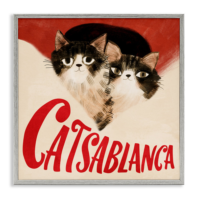 Cats Casablanca, H 12 po x l 12 po, Estampe numérique Farmhouse