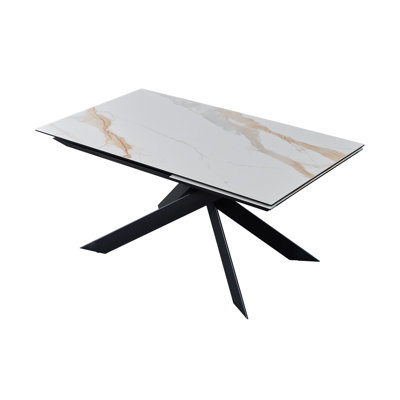 Table de salle à manger extensible à piédestal
