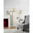 63.25-Inch Perspicio Solid Crystal Orb Gold Column Floor Lamp