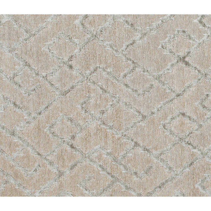 Himalayan Geometric Area Rug in Beige/Gray, Rectangle 6' x 8'8"