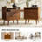 Sebrina Mid-century Modern 24''W 3-Drawer End Table with Charging Station and Solid Wood Legs-92349055
