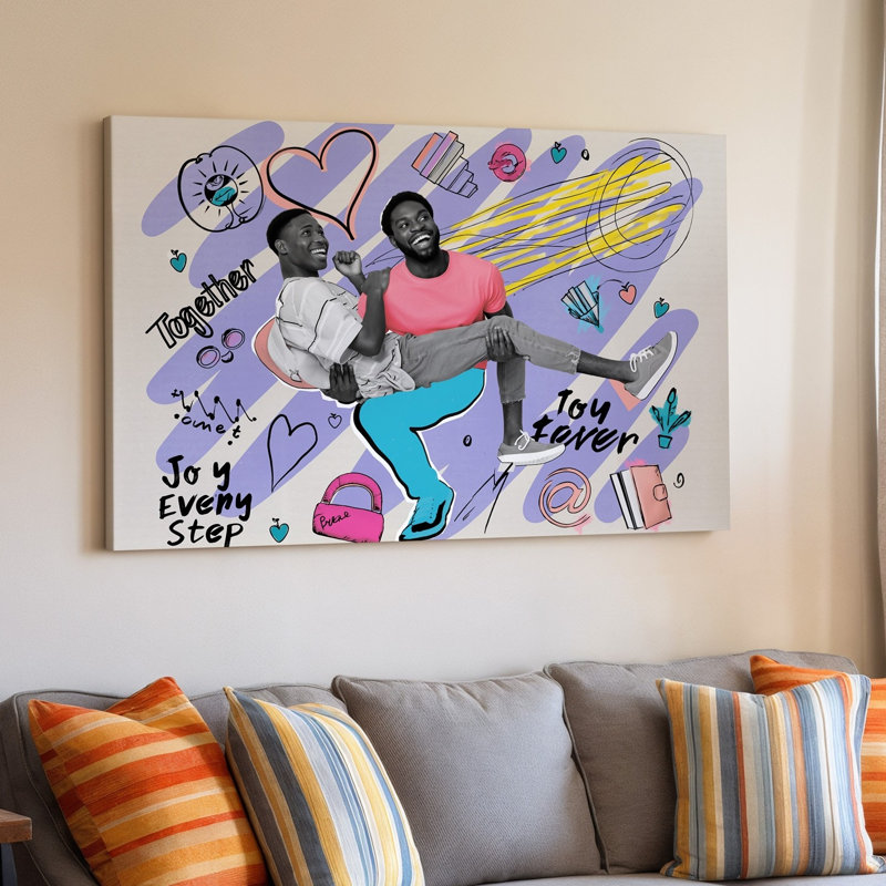Reproduction d'art sur toile, "collage", H 9 po x l 12 po
