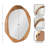 Irregular Mango Wood Round Mirror