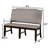 Gross Linen Blend Upholstered Bench-657734307