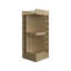 Armoire de bar en chêne de 46 po de hauteur - 14 bouteilles d'alcool et 2 tablettes ouvertes pour le rangement de meubles de salon modernes-121047770