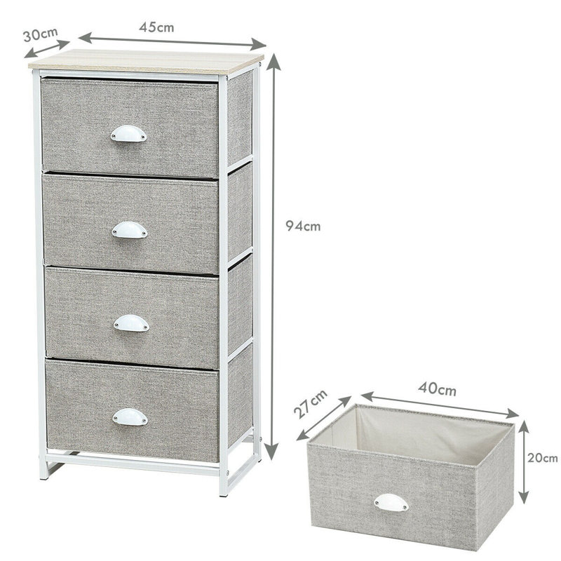 Pegues 45cm W Metal Bedside Table